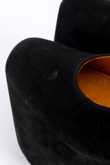 Vintage Vivienne Westwood 1993 F/W Suede Super Elevated Court Shoe toe closeup @recessla