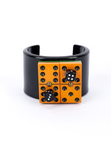 Vintage Bakelite Domino and Dice Cuff Bracelet front @recessla