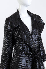 Vintage Long Sequin Coat detail @RECESS LA