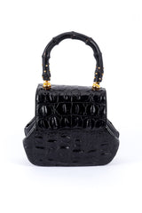 Vintage Stylecraft Crocodile Accordion Handbag back @recess la