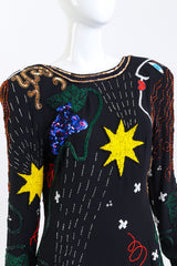 Vintage Sequin & Bead Pop Art Dress detail @RECESS LA