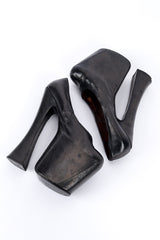 Vintage Vivienne Westwood 1993 F/W Super Elevated Leather Court Shoe top view of side @recessla