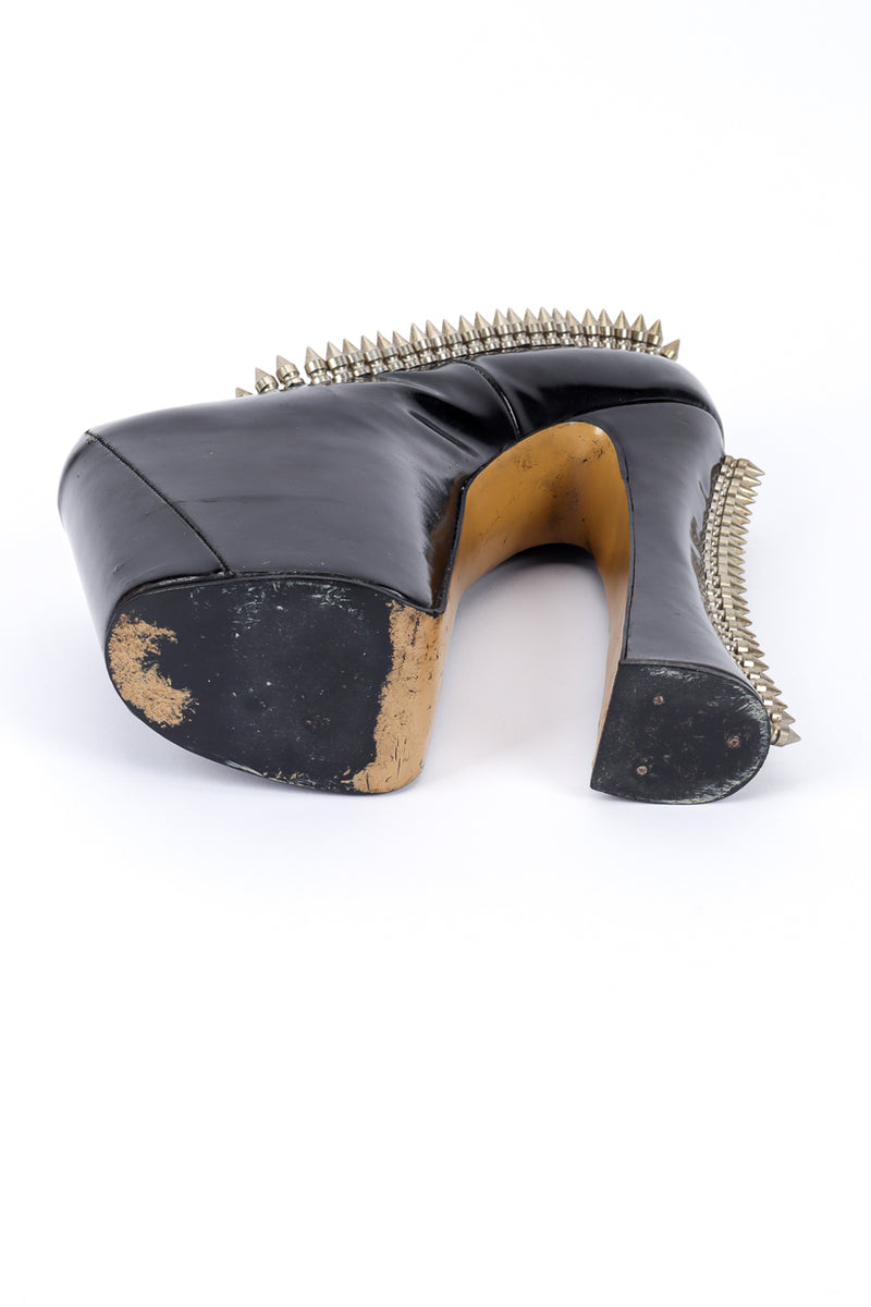 Vintage Vivienne Westwood Spike Studded Super Elevated Court Platforms right shoe outsole @recessla