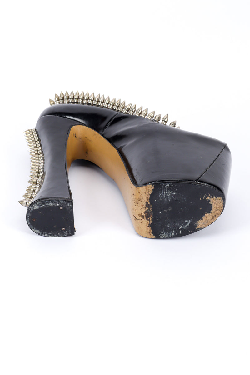 Vintage Vivienne Westwood Spike Studded Super Elevated Court Platforms left shoe outsole @recessla