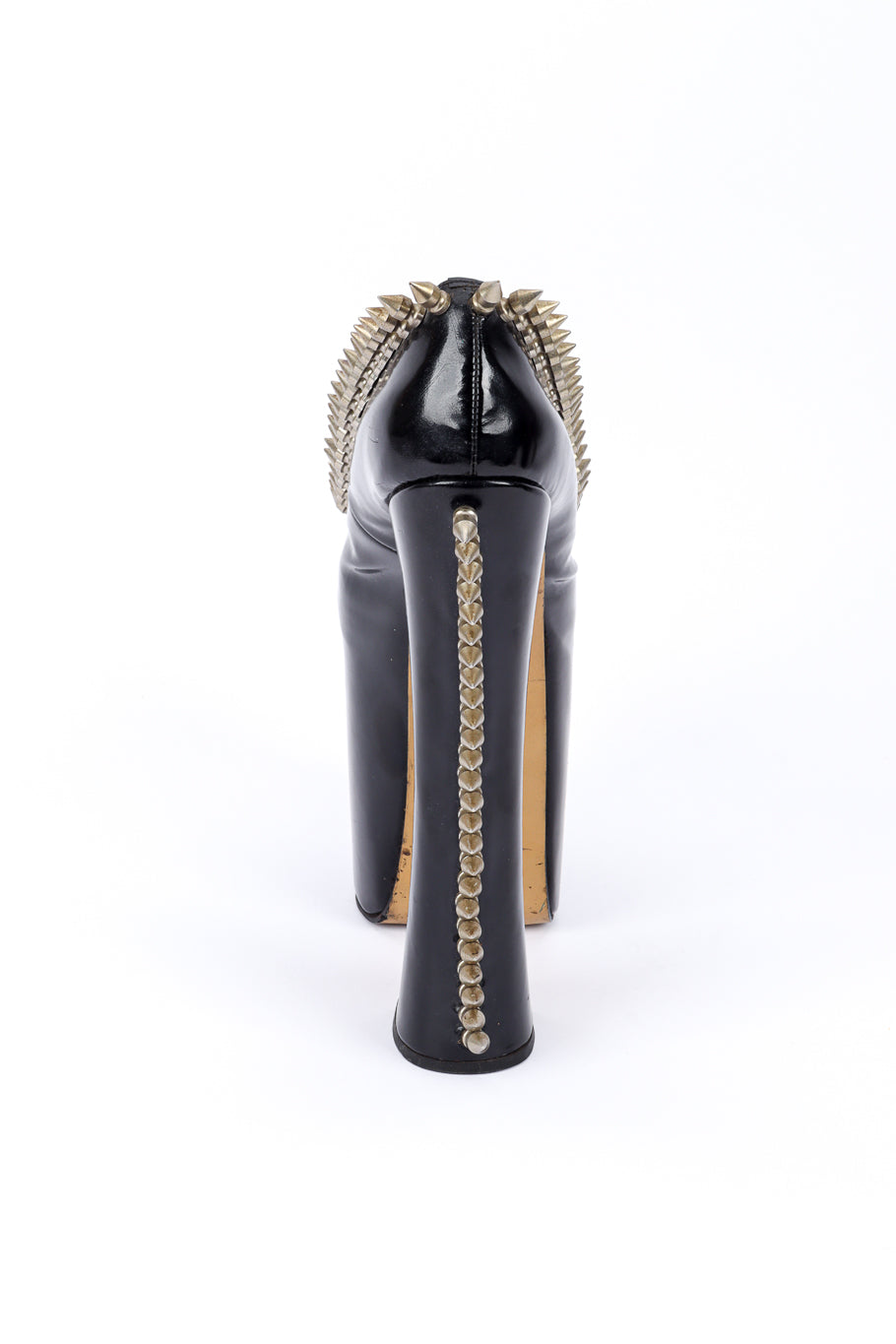 Vintage Vivienne Westwood Spike Studded Super Elevated Court Platforms back @recessla