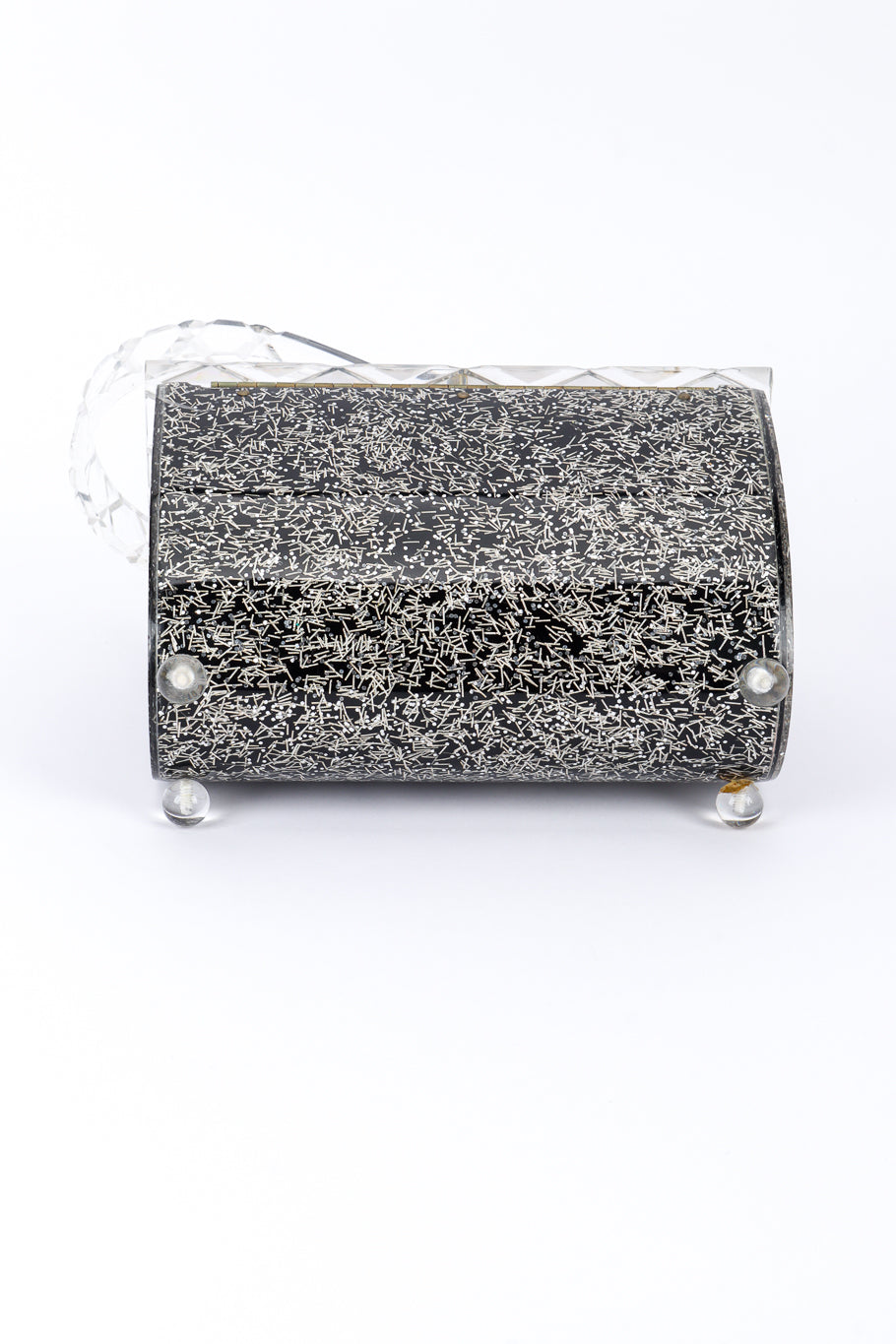 Confetti Glitter Lucite Box Bag bottom @recessla