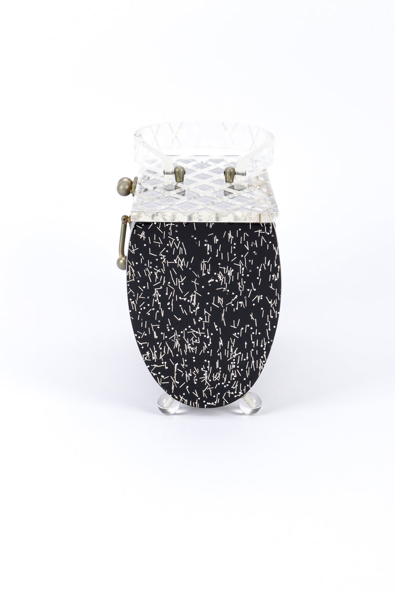 Confetti Glitter Lucite Box Bag side @recessla