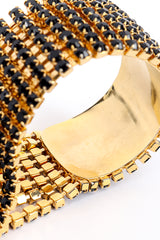 Vintage Crystal Fringe Cuff Bracelet inner cuff closeup @recess la