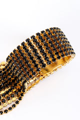 Vintage Crystal Fringe Cuff Bracelet crystal closeup @recess la