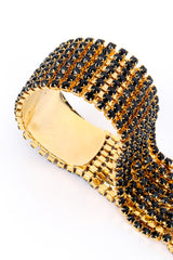 Vintage Crystal Fringe Cuff Bracelet view of inner cuff @recess la