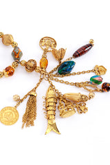 Geoffrey Beene Filigree Beaded Drop Charm Bracelet charm and bead detail @RECESS LA