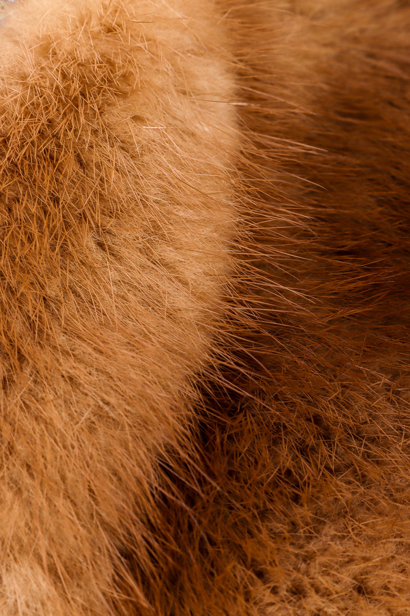 Vintage Mink Cuff Jacket and Skirt Set fur closeup @recessla