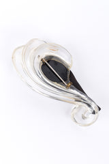 Vintage Elzac Lucite Plume Lady Brooch back @recessla