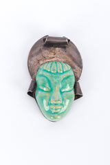 Sterling Chinoiserie Face Brooch @RECESS LA