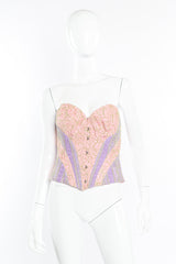 Vintage Christian Lacroix Lace Bustier Corset front view on mannequin @Recessla