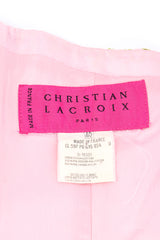 Vintage Christian Lacroix Lace Bustier Corset label closeup @Recessla