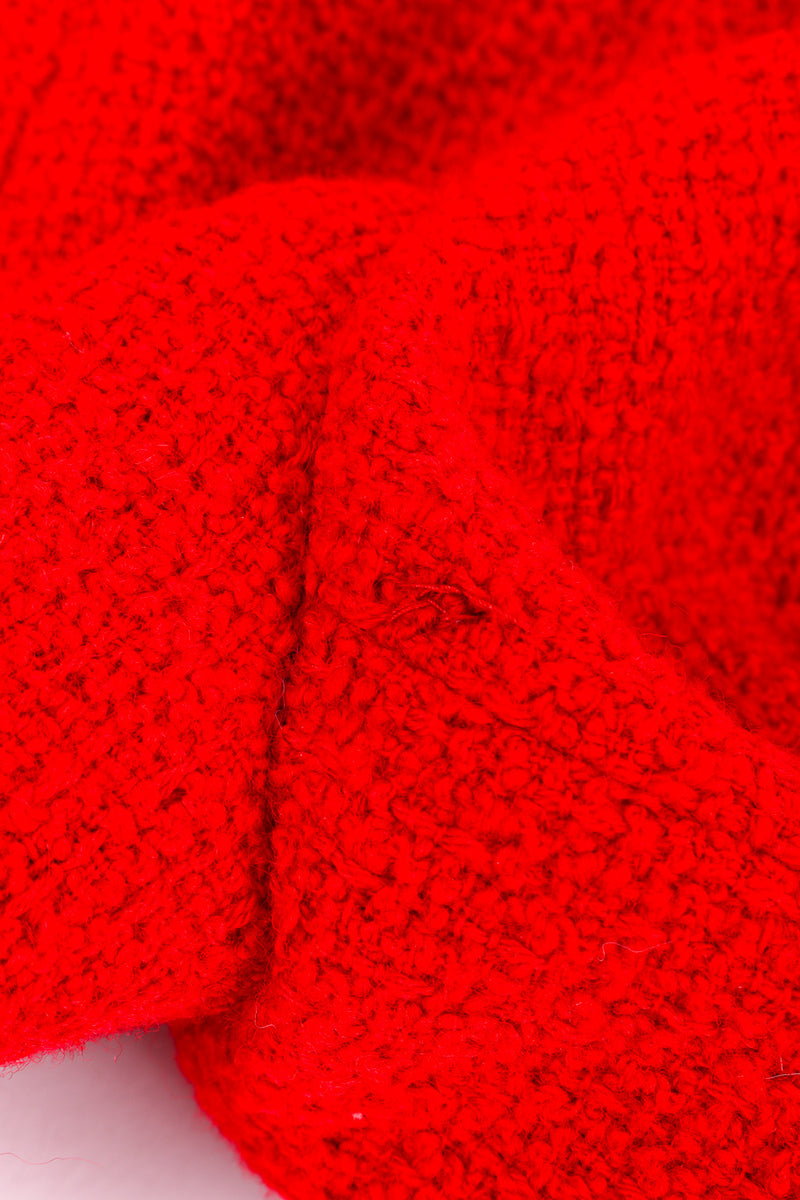 Vintage Chanel Collarless Double Breasted Jacket stitch repair closeup @recessla