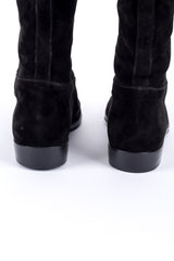 Vintage Chanel Chainlink and Suede Riding Boots back heel closeup @recessla