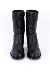 Chanel CC Quilted Mid-Calf Boots front @recess la