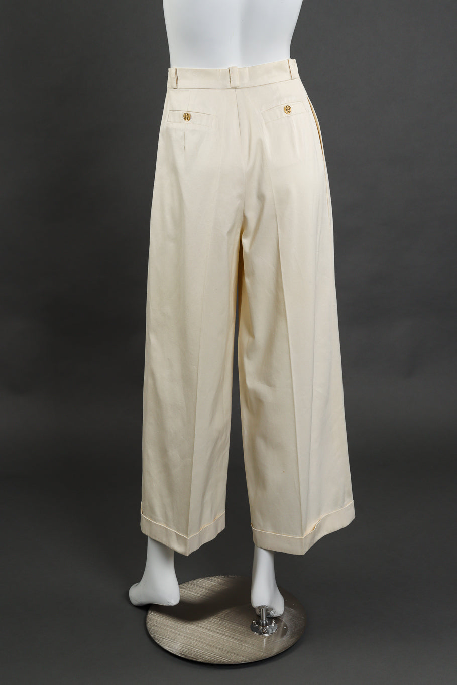 Vintage Chanel Wide Leg Pant back on mannequin @recess la