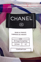 Vintage Chanel 2000 S/S Boucle Jacket, Tank, and Skirt Set skirt label closeup @Recessla