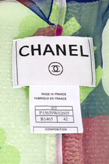 Vintage Chanel 2000 S/S Boucle Jacket, Tank, and Skirt Set jacket label closeup @Recessla