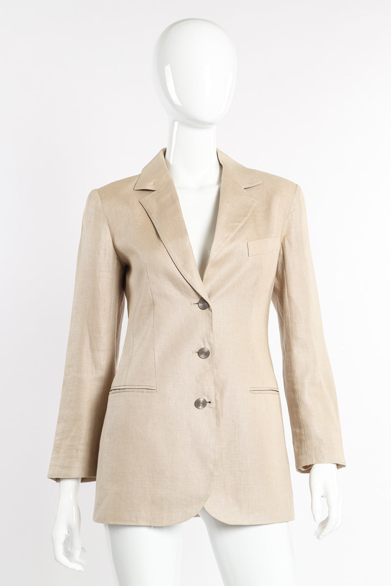 1998 S/S Linen Blazer by Chanel on mannequin @recessla