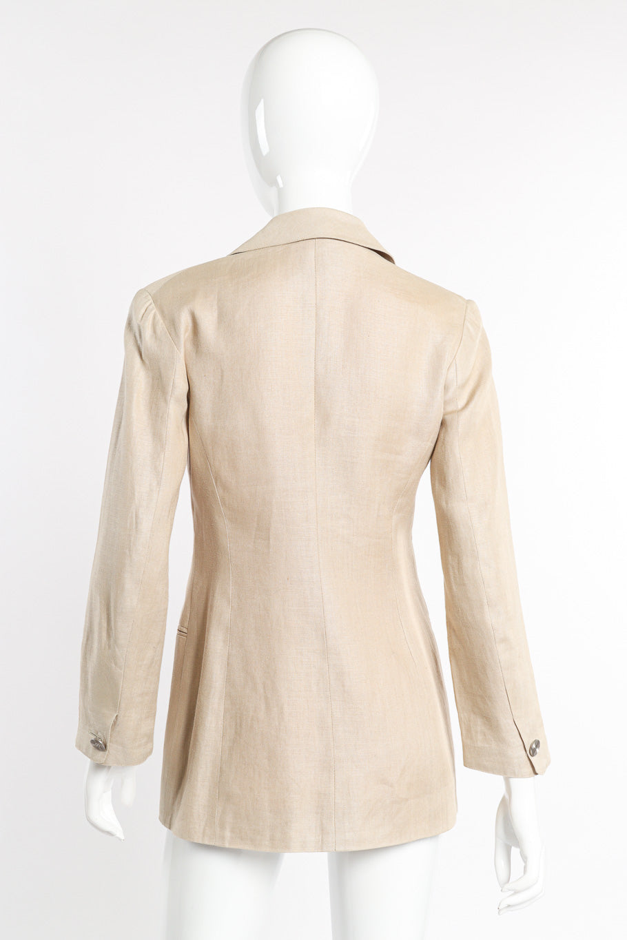 1998 S/S Linen Blazer by Chanel on mannequin back @recessla