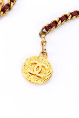 Vintage Chanel Clover Charm Belt end charm closeup @recessla