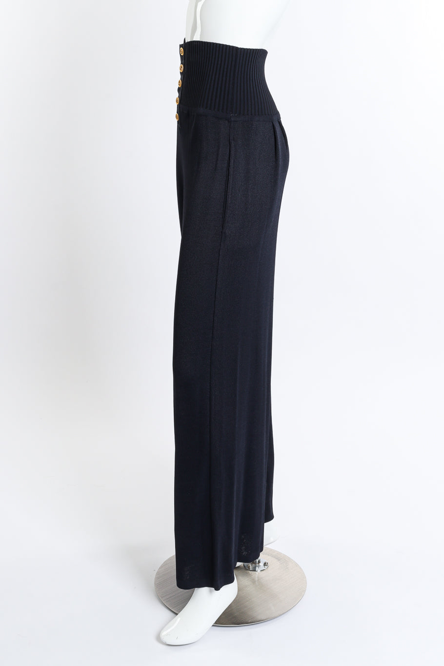 Vintage Chanel High Waist Knit Pant side on mannequin @recess la