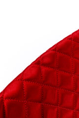 Chanel Quilted Satin Half Moon Clutch loose threads closeup @recess la