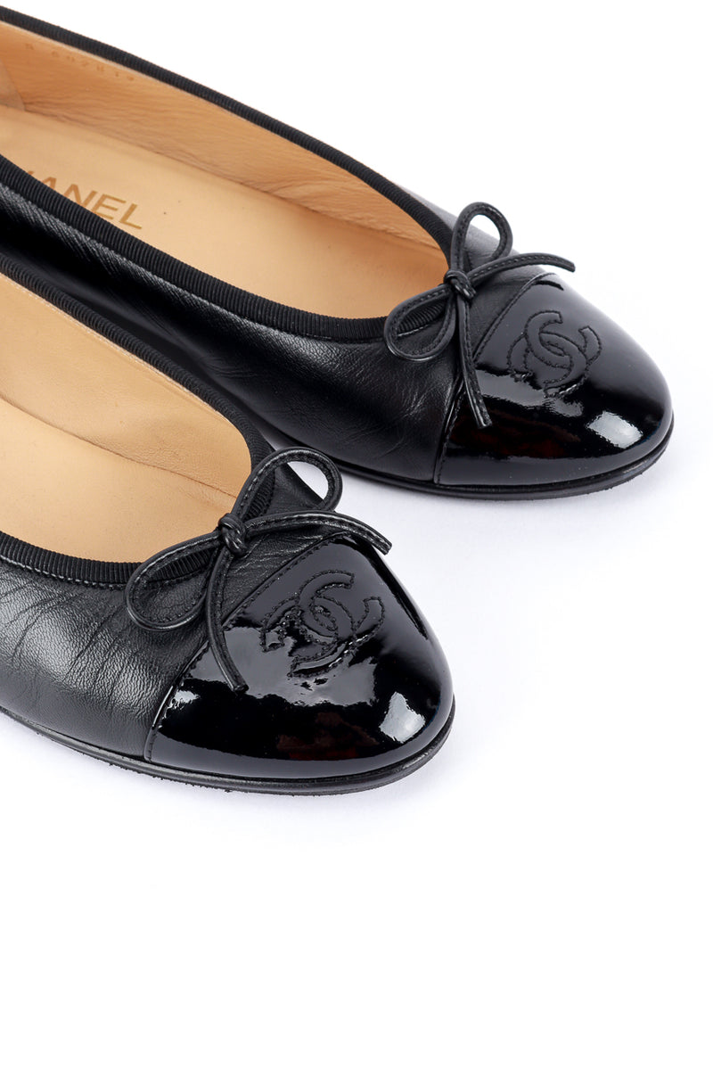 Chanel Cap Toe Leather Ballet Flats II detail @RECESS LA