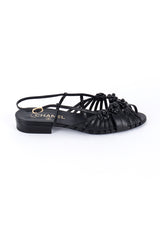 Chanel Camellia Flower Slingback Sandals right shoe outer side @recess la