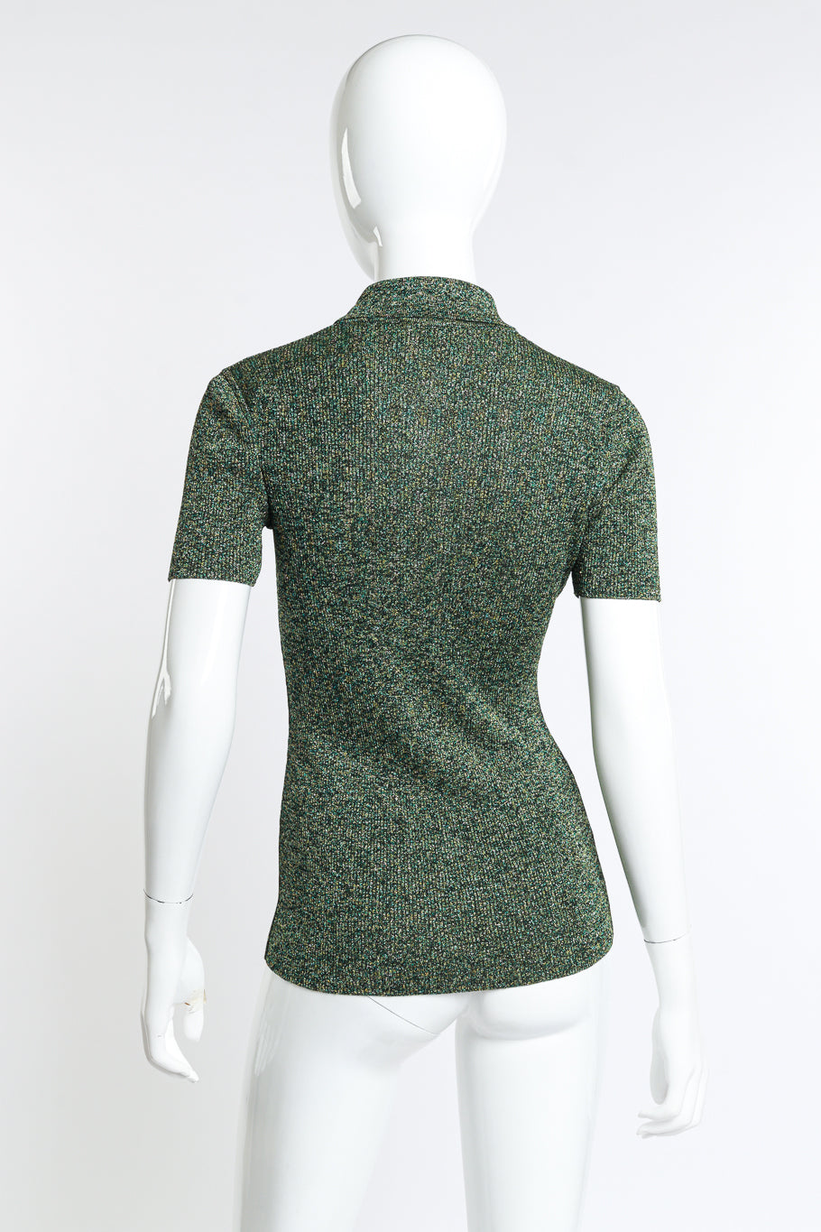 Chanel Lurex Knit Polo Top back on mannequin @recess la