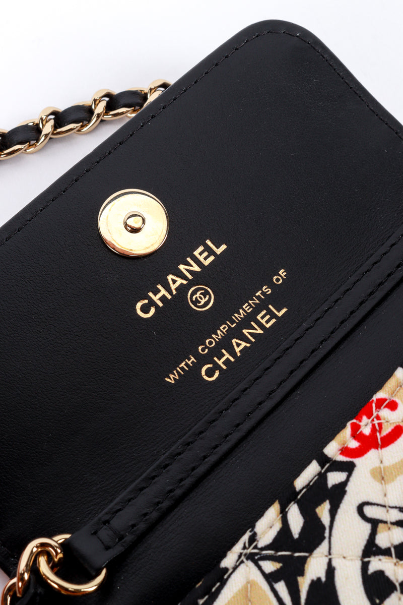 Canvas racer flag mini bag by Chanel stamp @Recess LA