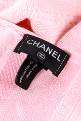 Chanel Baby Pink Terry Cotton Logo Towel label @RECESS LA