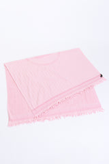 Chanel Baby Pink Terry Cotton Logo Towel flat lay @RECESS LA