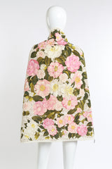 Vintage Chanel Silk Floral Scarf draped on mannequin back @recess la