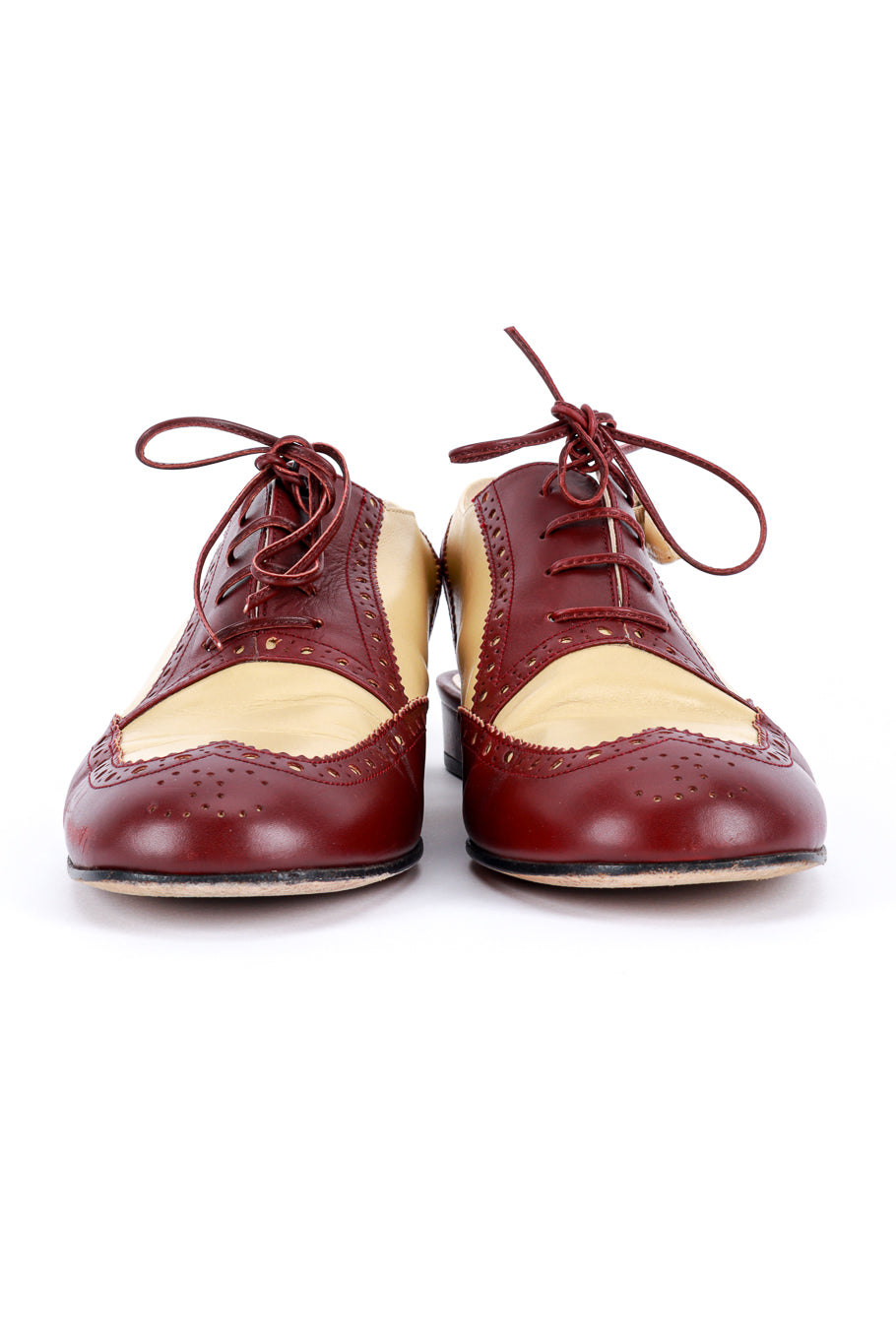 Vintage Chanel Two-Tone Slingback Brogues  front @recess la