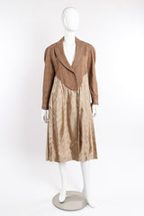 Chloé Equin Print Plaid Trench Coat front view on mannequin @recessla