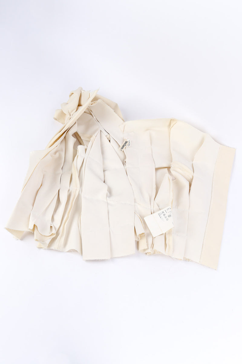 Commes Des Garçons canvas pleated vest interior flat-lay @recessla