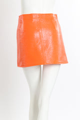 Courréges Vinyl Mini Skirt back on mannequin closeup @recessla