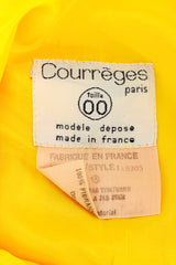 Courrèges Sunshine Yellow Pinafore Dress label @RECESS LA