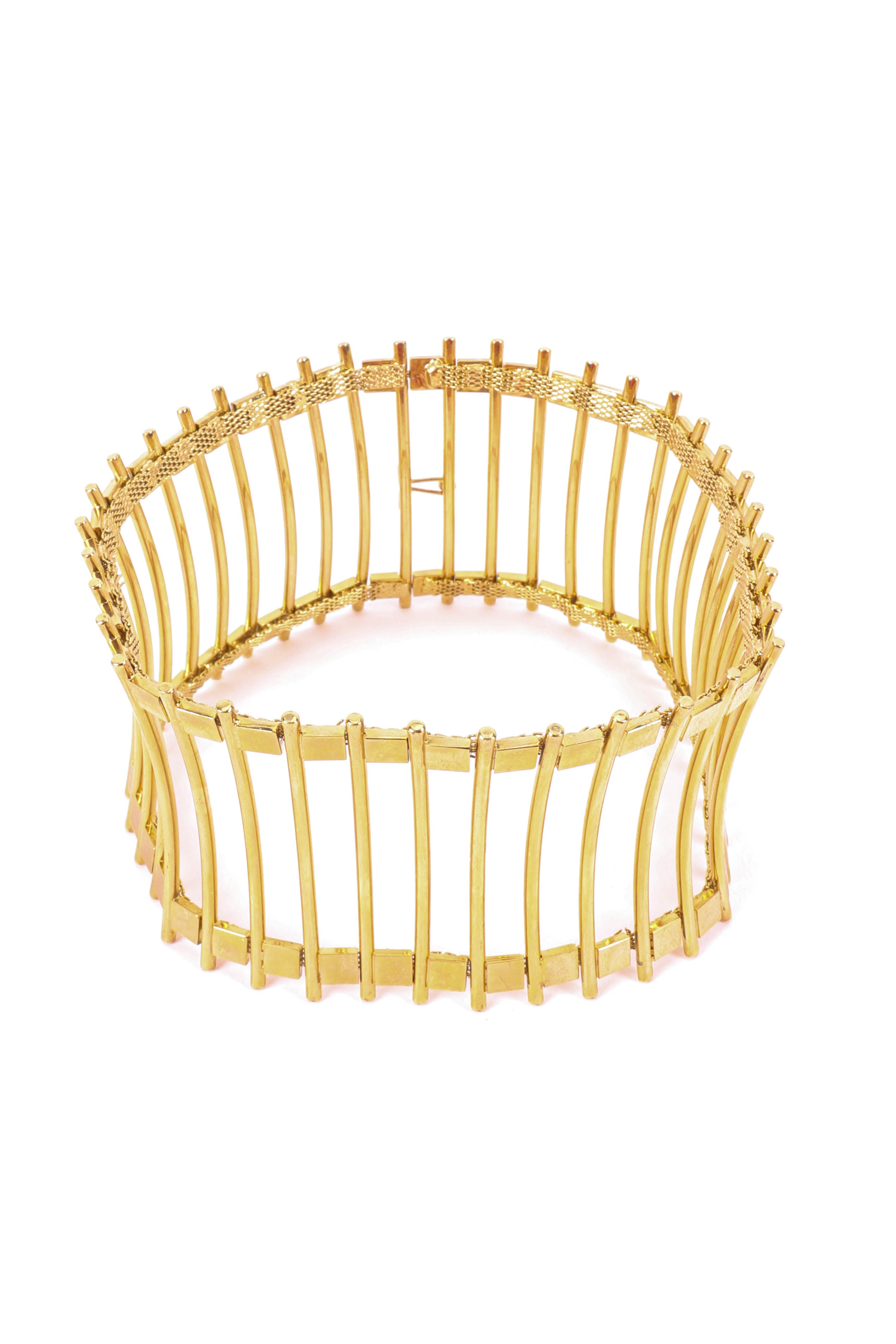 Vintage Wide Cage Choker front @recessla