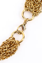 Vintage Carolee 6-Strand Rolo Link Necklace closure closeup @recess la