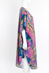 Vintage Carter Smith Abstract Splatter Print Caftan side view on mannequin @Recessla