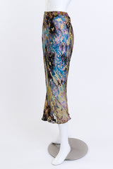 Carter Smith & Teri Shibori Silk Burnout Midi Skirt on mannequin @RECESS LA