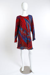 Vintage Carter Rainbow Shibori Dolman Tunic front on mannequin unbelted @recess la