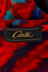 Vintage Carter Rainbow Shibori Dolman Tunic signature label @recess la