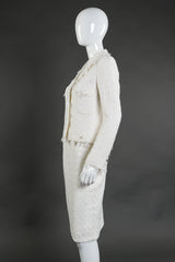 Vintage Chanel 2005 Cruise Woven Skirt Suit side on mannequin @recessla